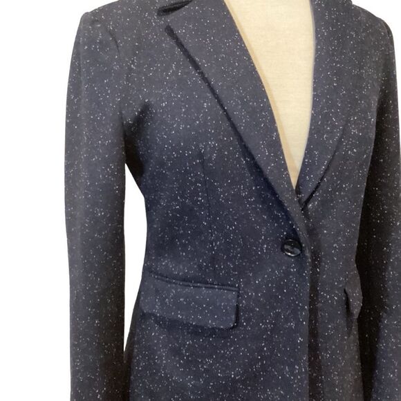 LOFT Speckled Navy Blue Blazer size 2 - Picture 4 of 11